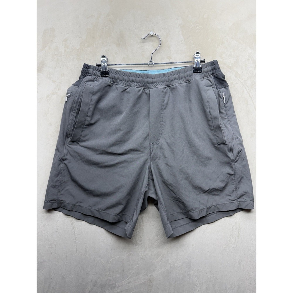 Birddogs Shorts Men's Large Gray Lined Boomstick 7"Inseam Athletic Running Gym